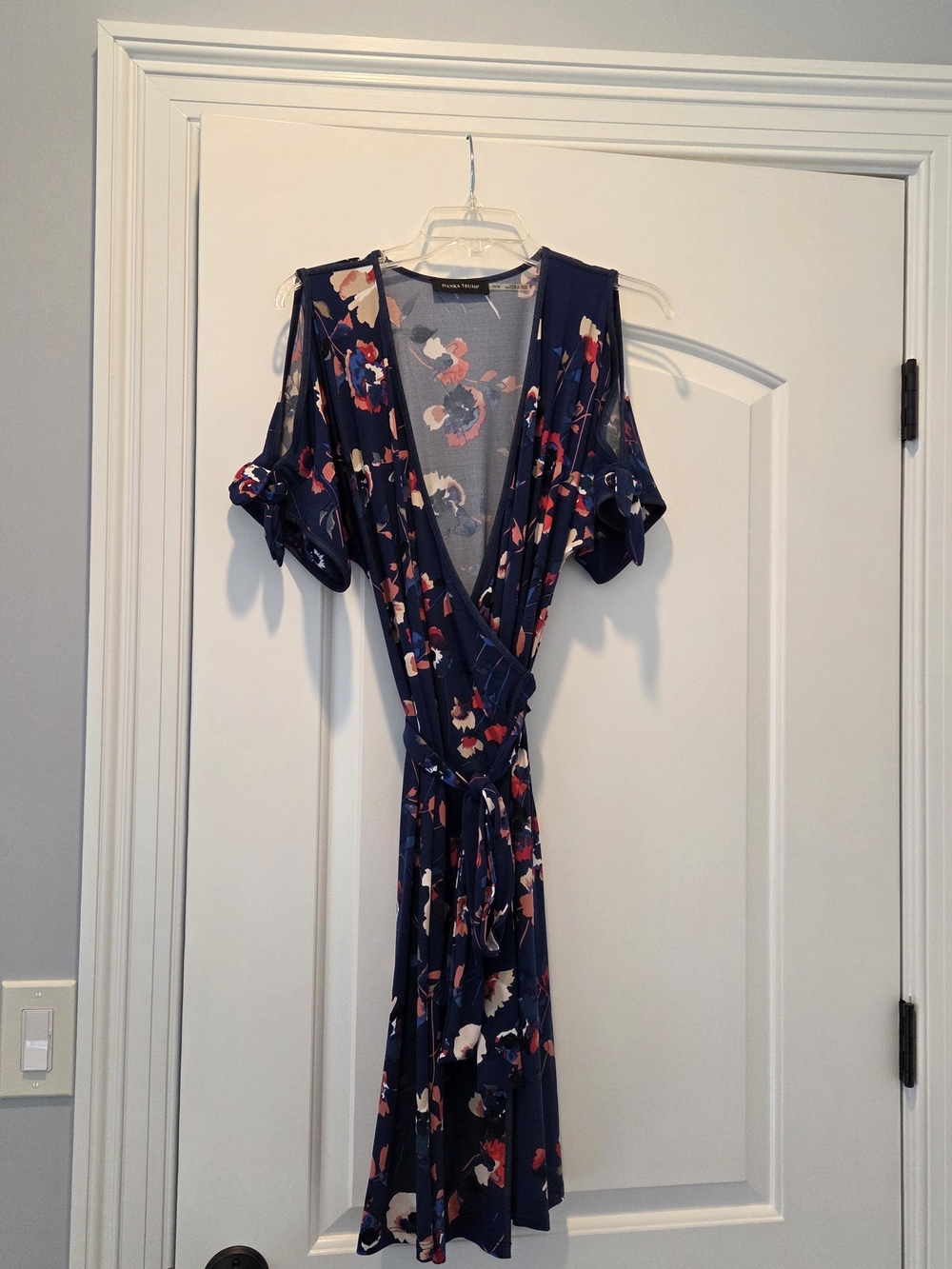 Ivanka Trump Navy Floral Wrap Dress